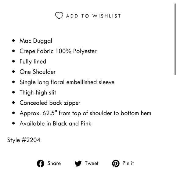 Like new Mac Duggal black long embellished maxi long one shoulder dress size 8 - Picture 6 of 6